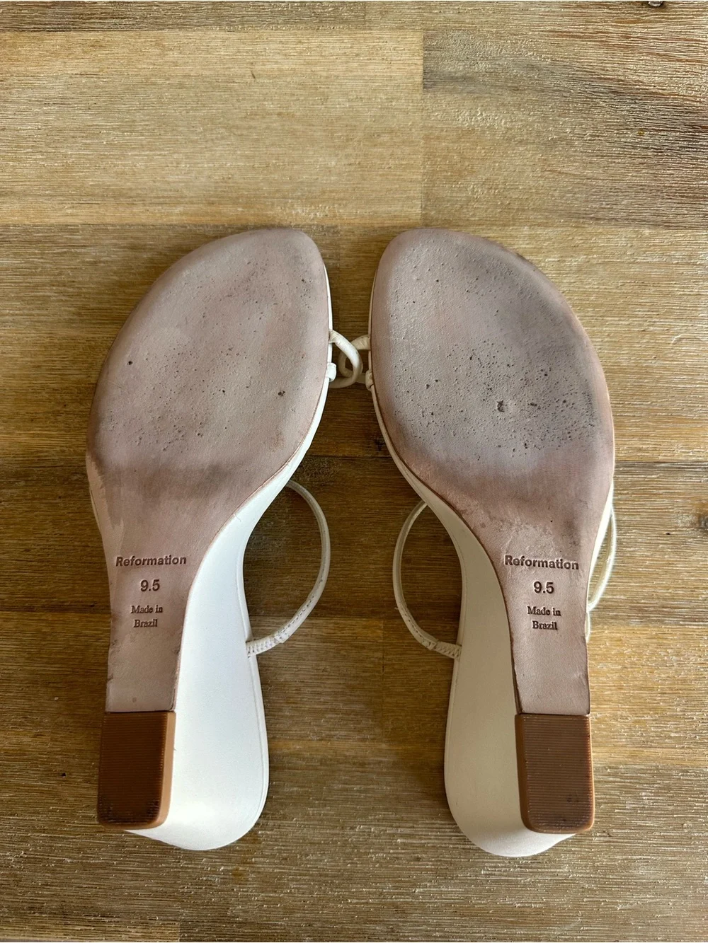Jorgia Wedge Sandal - Almond Leather, Size 9.5